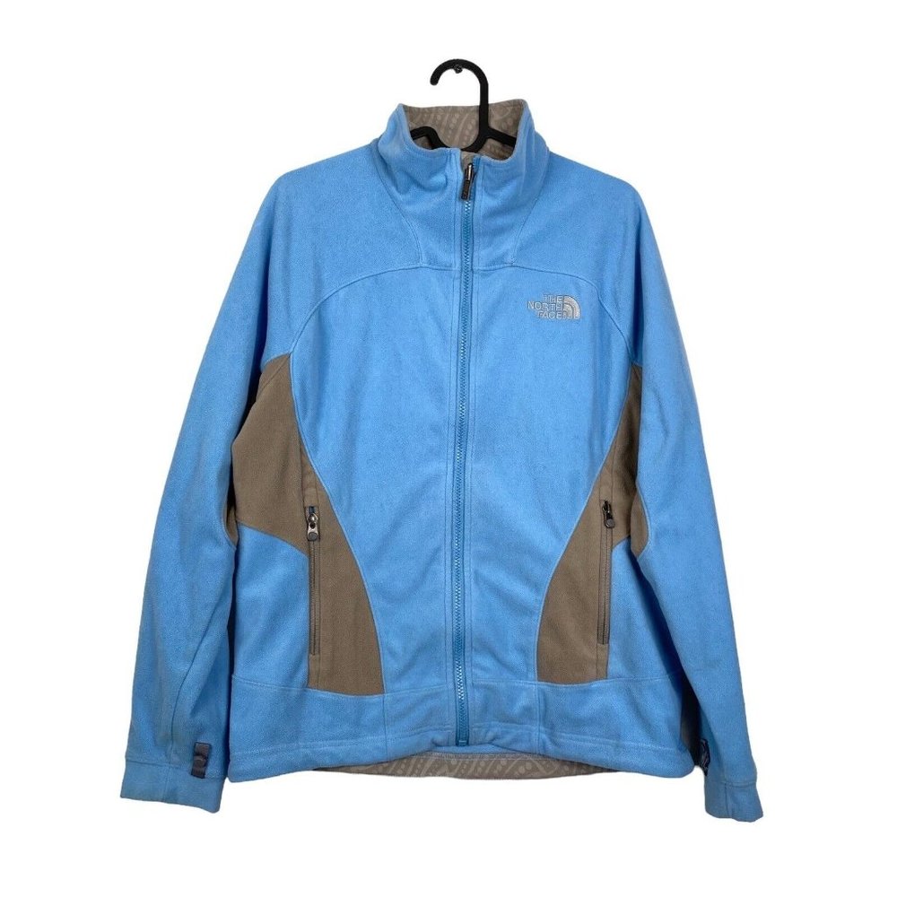The North Face TKA 1 Women's Sz M Medium Blue Full-Zip Fleece Sweater Jacket